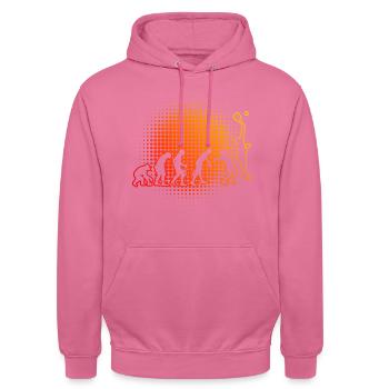 Paddle Racket Racquet Sport Men Women - Unisex Hoodie - pink - Front - Alina (178cm) & Michal (187cm)