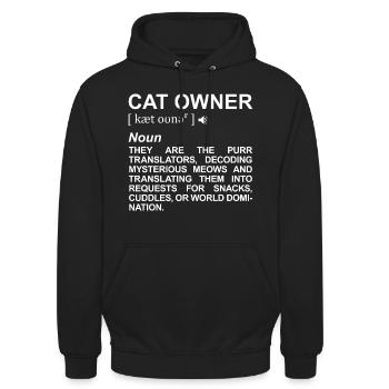 Cat Owner Term - Unisex Hoodie - black - Front - Alina (178cm) & Michal (187cm)
