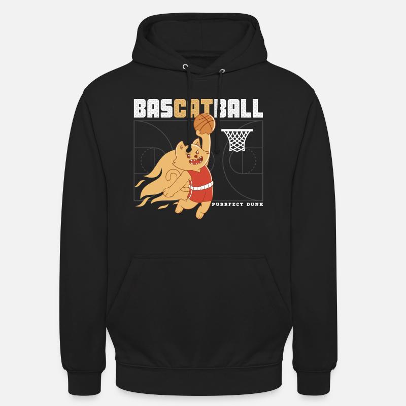 BasCatball Purrfect Dunk - Sweat-shirt à capuche unisexe - noir