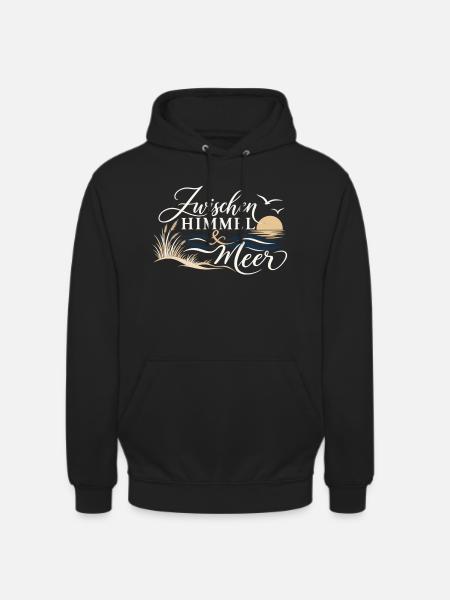 Zwischen Himmel & Meer - Unisex Hoodie - Schwarz