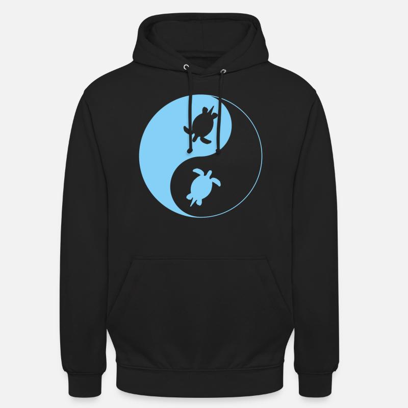 schildkröte, yin yang, turtle - Unisex Hoodie - Schwarz