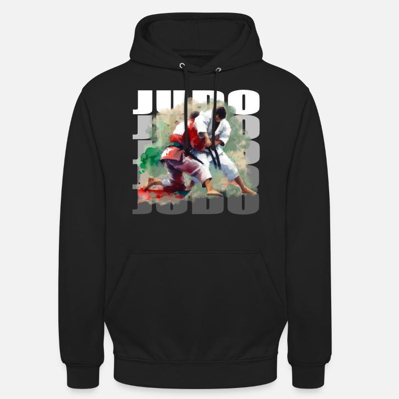 Judo - Sweat-shirt à capuche unisexe - noir