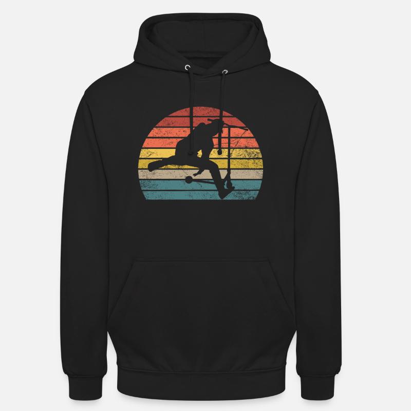 Scooter rétro - Sweat-shirt à capuche unisexe - noir