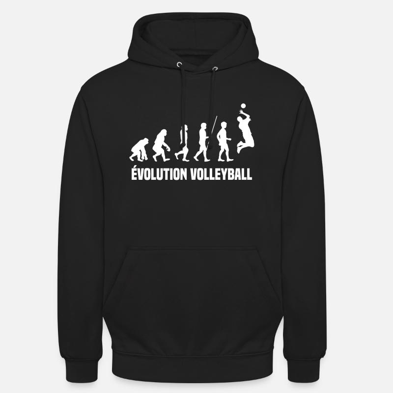 Évolution Volleyball - Sweat-shirt à capuche unisexe - noir