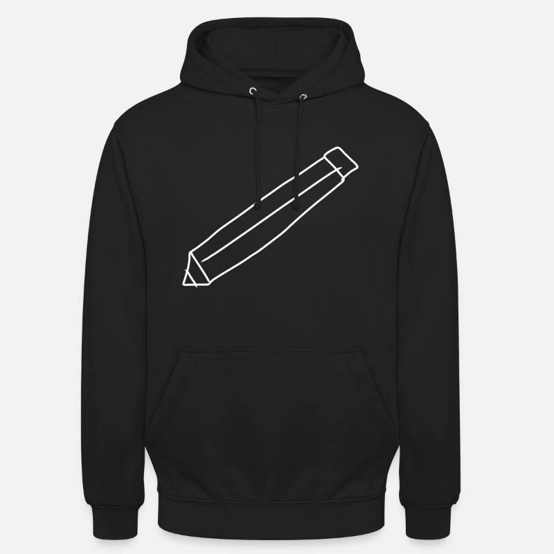 Dessin d’icône de stylo - Sweat-shirt à capuche unisexe - noir