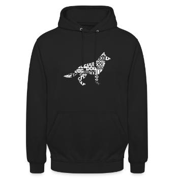 German shepherd - Unisex Hoodie - black - Front - Alina (178cm) & Michal (187cm)