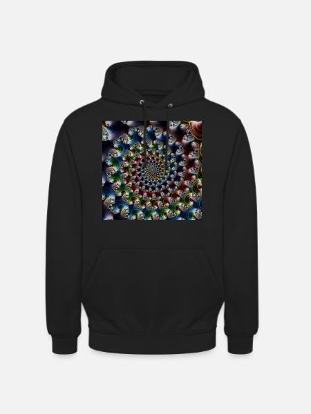 Fractal # 38 - Unisex Hoodie - black