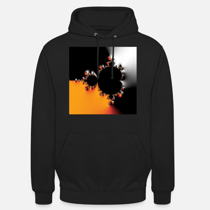 Fractale #43 - Sweat-shirt à capuche unisexe - noir