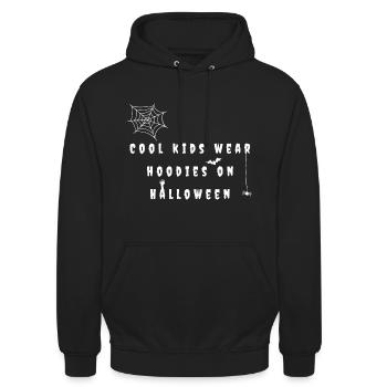 Cool Kids Halloween Hoodie - Unisex Hoodie - black - Front - Alina (178cm) & Michal (187cm)