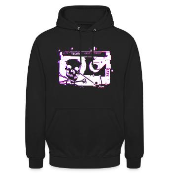 Techno Old School - Sweat-shirt à capuche unisexe - noir - Devant - Alina (178cm) & Michal (187cm)