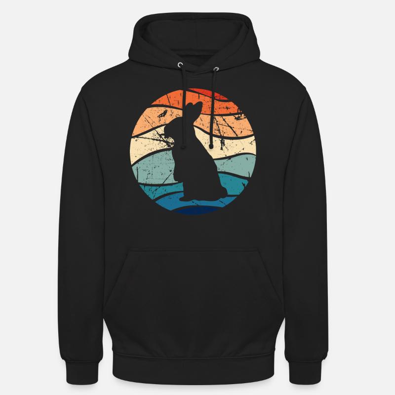 Rabbit Easter Retro Gift - Unisex Hoodie - black