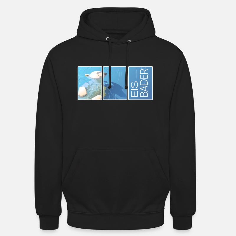 eisbader eisbär winterschwimmen kneipp kältebad - Unisex Hoodie - Schwarz