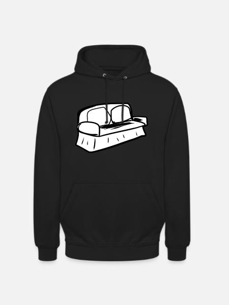 Sofa Symbol Wohnzimmer Möbel Grau - Unisex Hoodie - Schwarz