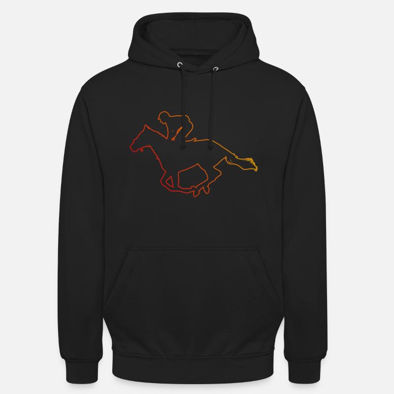 Saut d’obstacles équestre hommes - Sweat-shirt à capuche unisexe - noir