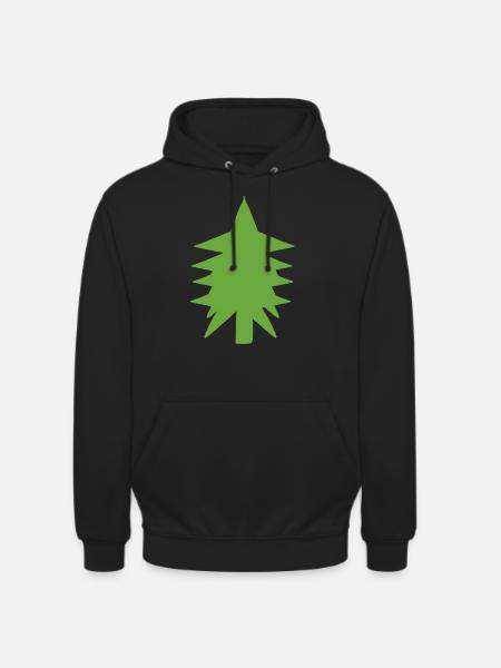 Fir tree tree natural - Unisex Hoodie - black
