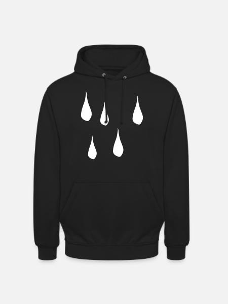 tear water sad rain tears - Unisex Hoodie - black