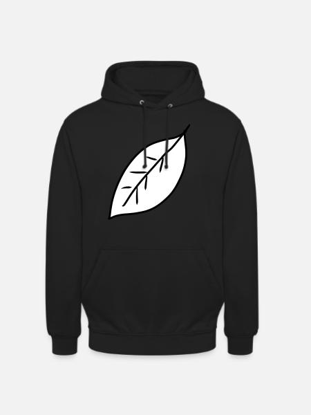 leaf icon shape leaves nature - Unisex Hoodie - black