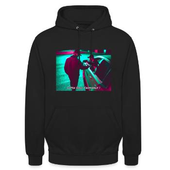 « Catch Real Criminals II » Conception de tuning automobile - Sweat-shirt à capuche unisexe - noir - Devant - Alina (178cm) & Michal (187cm)
