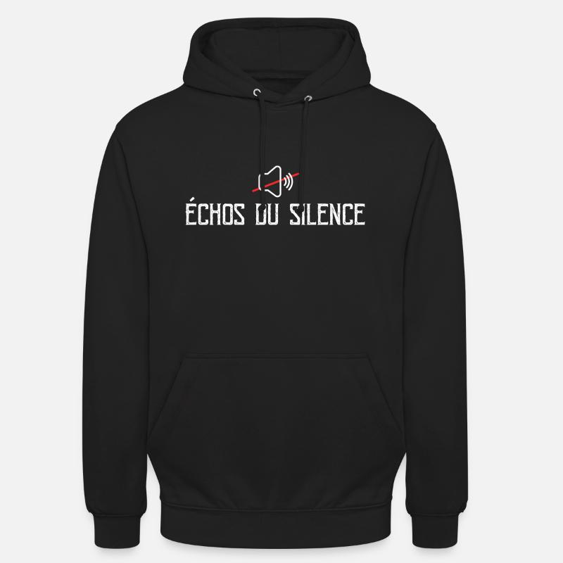 Échos Du Silence - Sweat-shirt à capuche unisexe - noir