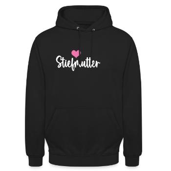 Stiefmama Bonus Mama Mutter Muttertag Stiefmutter - Unisex Hoodie - Schwarz - Vorne - Alina (178cm) & Michal (187cm)