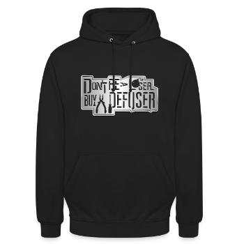 Ne soyez pas un perdant, achetez un désamorceur (CS gamer dit) - Sweat-shirt à capuche unisexe - noir - Devant - Alina (178cm) & Michal (187cm)