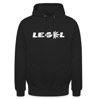 Cannabis Leaf Legal Cannabis Club High Indica Weed - Sweat-shirt à capuche unisexe - noir - Devant - Alina (178cm) & Michal (187cm)