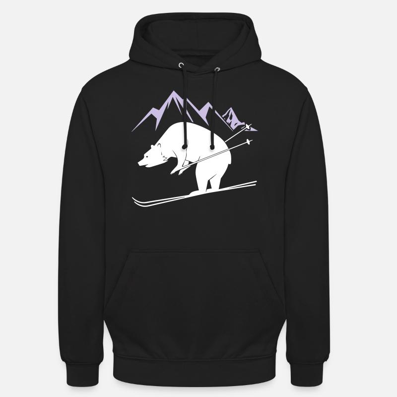 Ours de snowboard - Sweat-shirt à capuche unisexe - noir