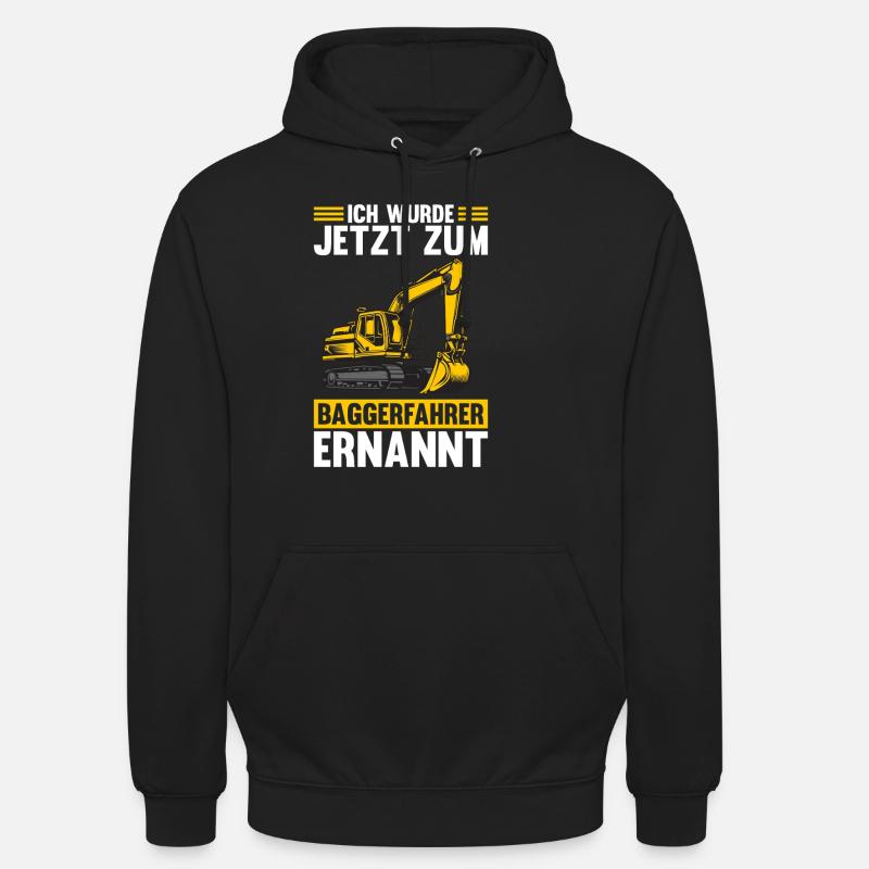 Bagger Fahrer Bagger Bauen Geschenk - Unisex Hoodie - Schwarz