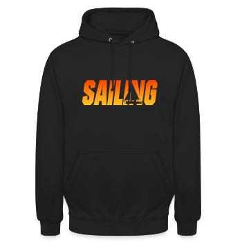 segeln - Unisex Hoodie - Schwarz - Vorne - Alina (178cm) & Michal (187cm)