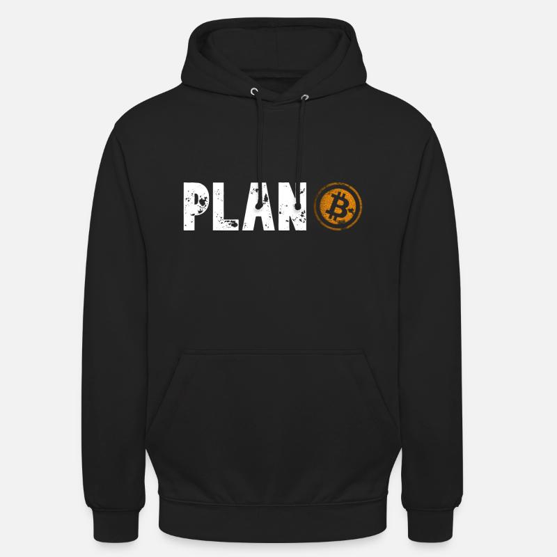 plan bitcoin vintage B BITCOIN LOGO DESIGN - Sweat-shirt à capuche unisexe - noir