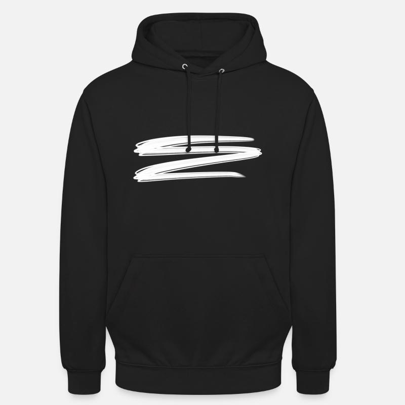Tirets Lignes de tirets Ligne - Sweat-shirt à capuche unisexe - noir