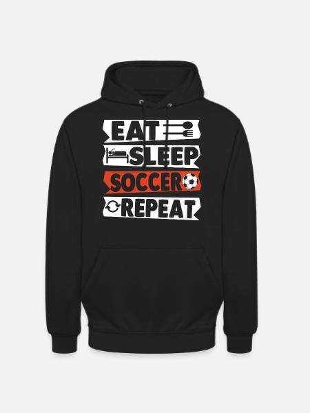 Eat Sleep Soccer Repeat - Unisex Hoodie - black