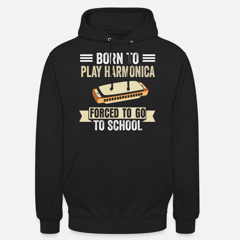Harmonica musicien Blues Jazz Harmonica - Sweat-shirt à capuche unisexe - noir