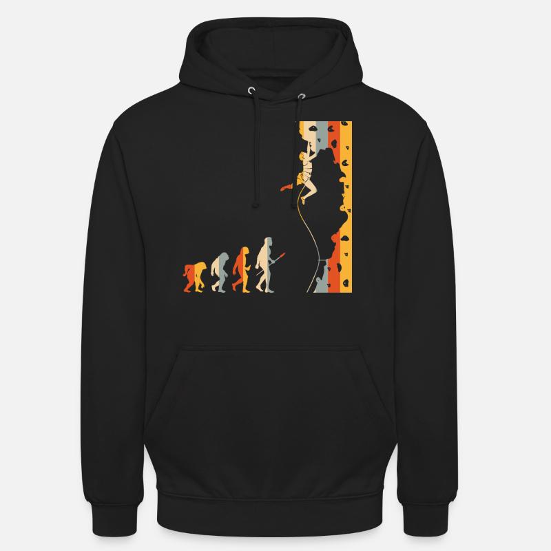 Vintage Kletterer Evolution Bouldering Climber - Sudadera con capucha unisex - negro