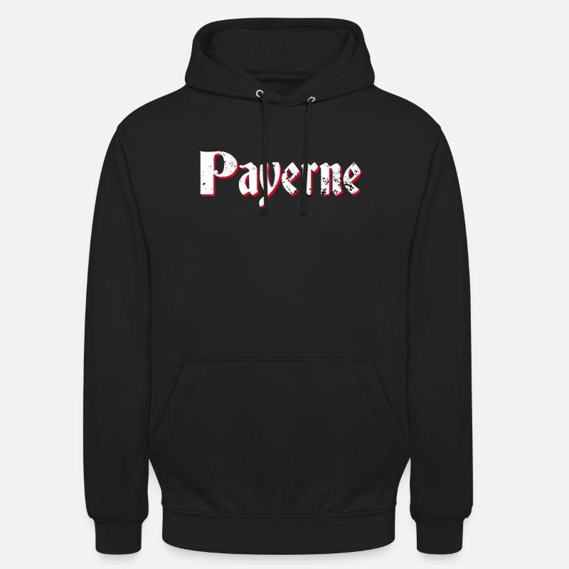 Payerne - Sweat-shirt à capuche unisexe - noir