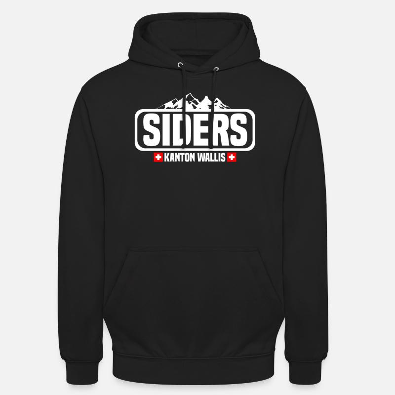 Sierre - Sweat-shirt à capuche unisexe - noir