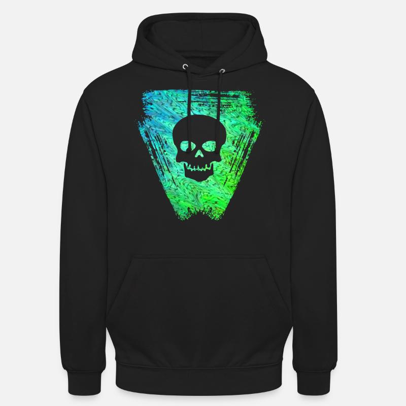 schädel 2 e 5 - Unisex Hoodie - Schwarz