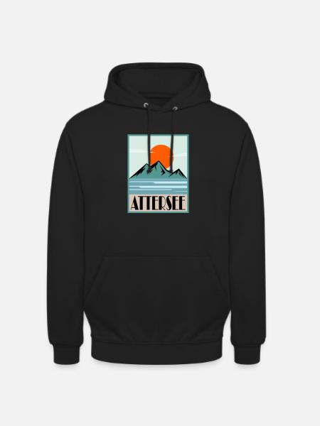Attersee - Unisex Hoodie - Schwarz