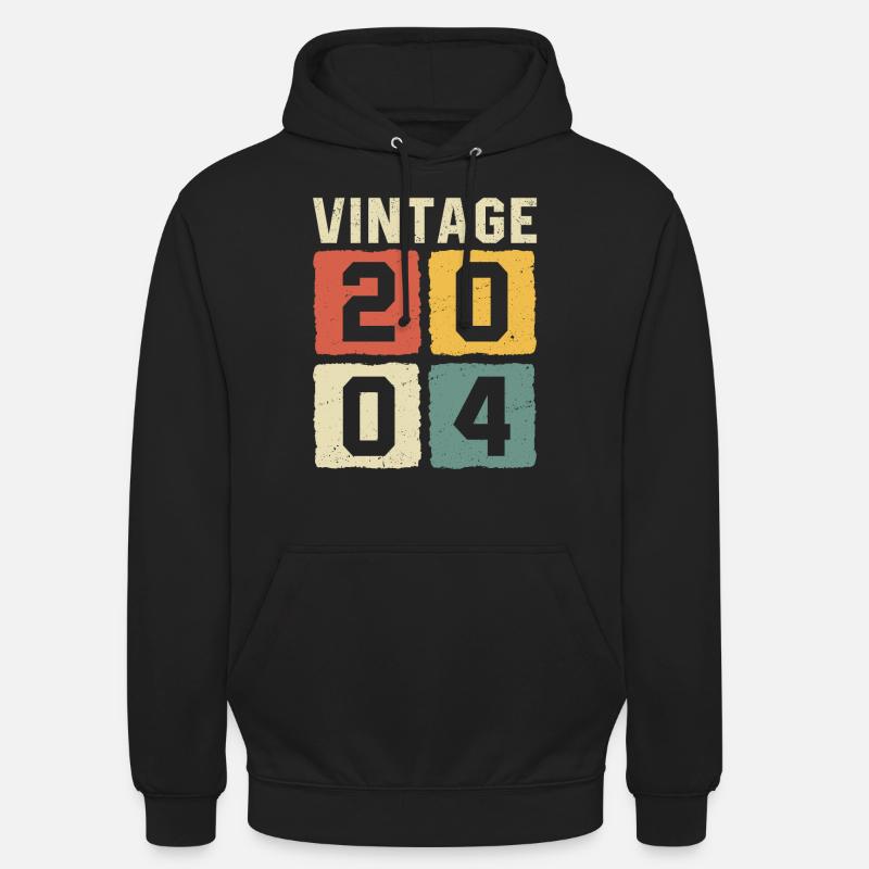Millésime 2004 Né en 2004 - Sweat-shirt à capuche unisexe - noir