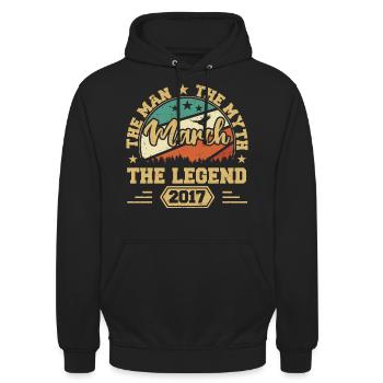 March 2017 Anniversary 2017 Legends March - Unisex Hoodie - black - Front - Alina (178cm) & Michal (187cm)