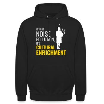 Instrument de joueur de cornemuse Musique écossaise - Sweat-shirt à capuche unisexe - noir - Devant - Alina (178cm) & Michal (187cm)