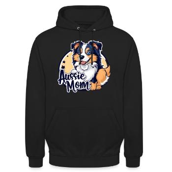 Aussie Mom - Unisex Hoodie - Schwarz - Vorne - Alina (178cm) & Michal (187cm)