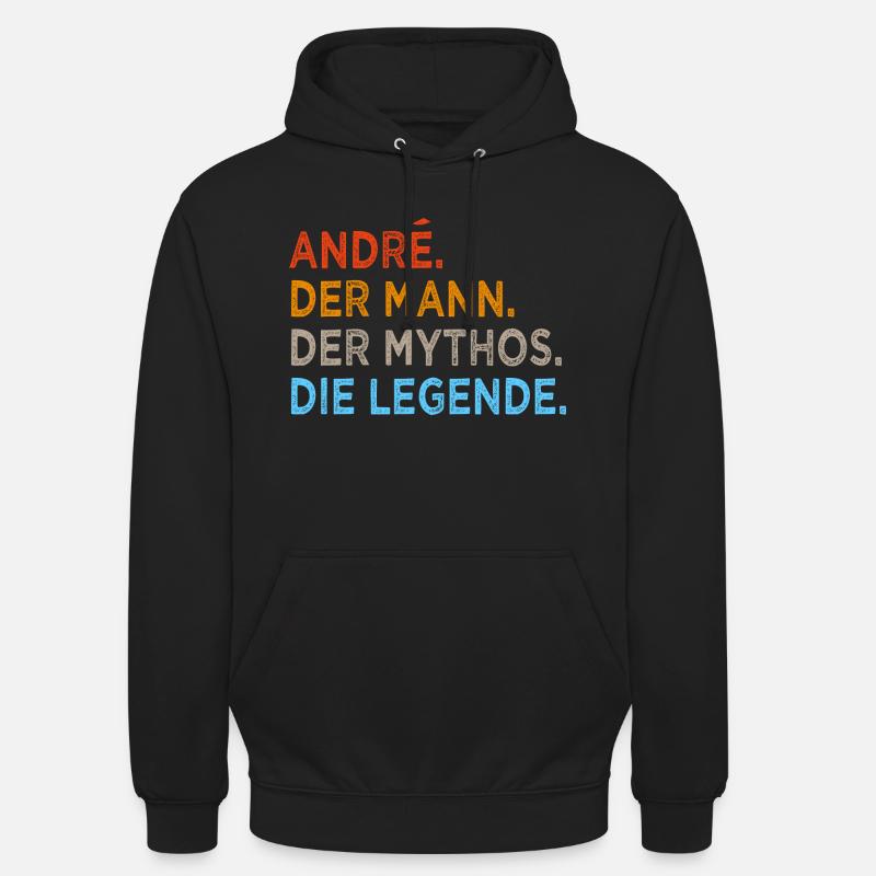 Andre Mann Mythos Legende - Unisex Hoodie - Schwarz