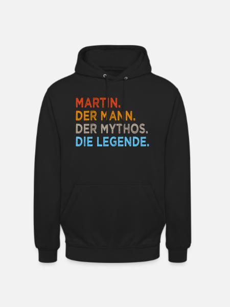 Martin Mann Mythos Legende - Unisex Hoodie - Schwarz