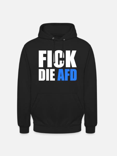 Fick die afd - Unisex Hoodie - Schwarz