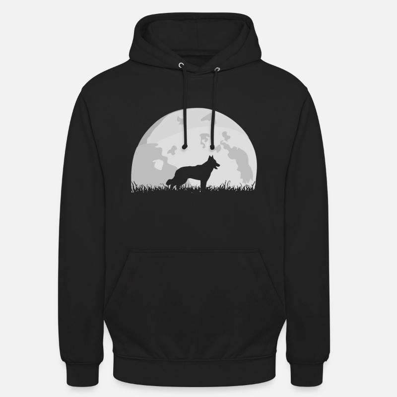 Berger suisse blanc de pleine lune - Sweat-shirt à capuche unisexe - noir