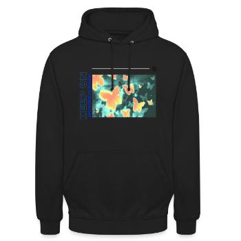 Keep on moving please - Unisex Hoodie - Schwarz - Vorne - Alina (178cm) & Michal (187cm)