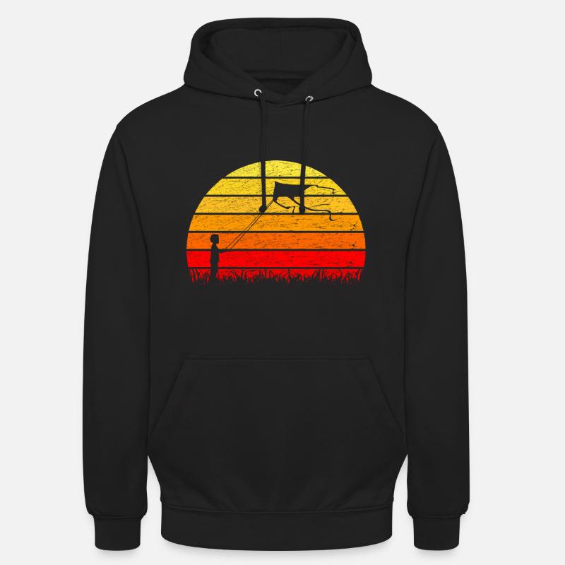 Deltaplane Dragons Montent soleil - Sweat-shirt à capuche unisexe - noir