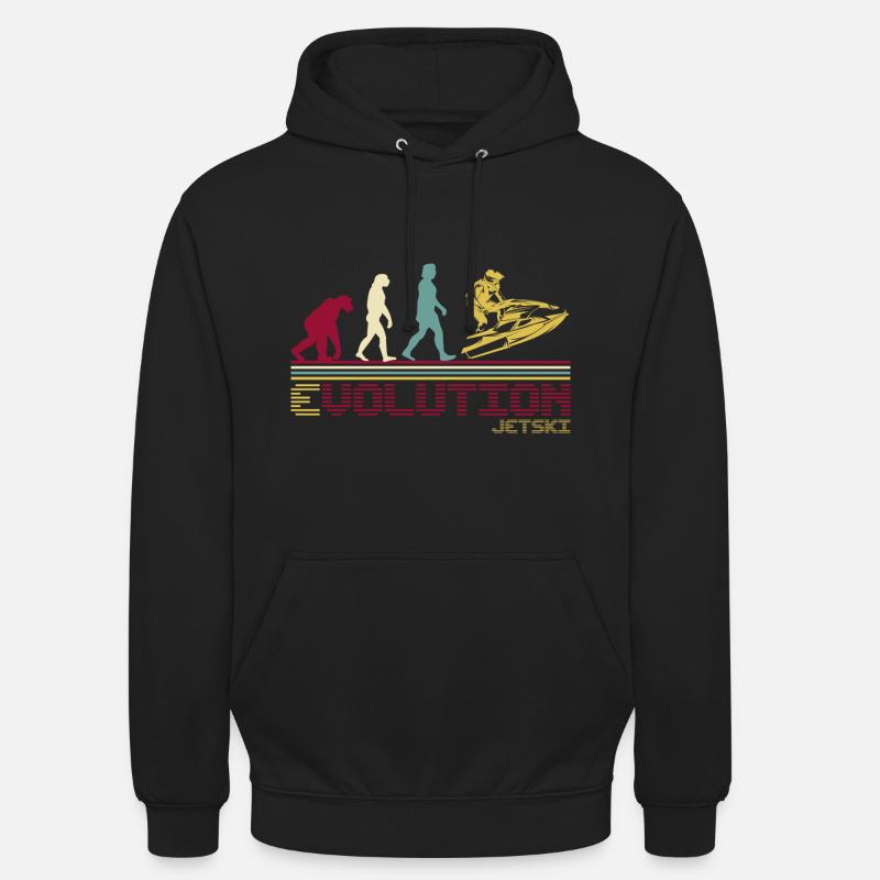 Jetski Evolution Retro - Sweat-shirt à capuche unisexe - noir