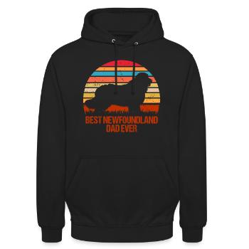 Neufundländer Beste Hunde Papa - Unisex Hoodie - Schwarz - Vorne - Alina (178cm) & Michal (187cm)